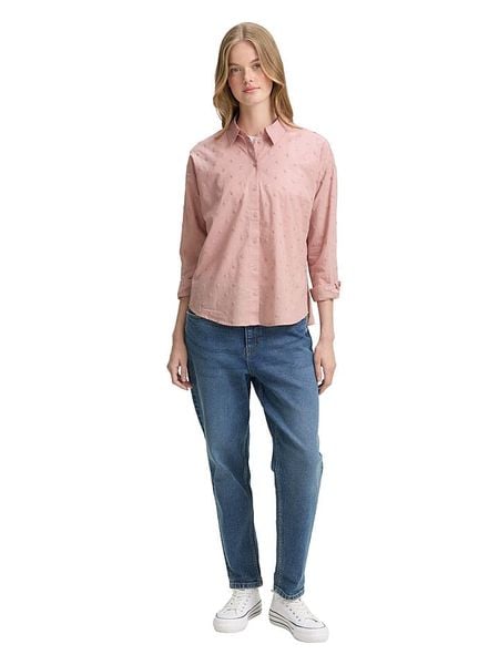 Tom Tailor Bluzka w kolorze jasnoróżowym rozmiar: XS. Różowe bluzki Tom Tailor, xs, bez wzorów, z bawełny, bez kołnierzyka, bez ramiączek. Za 77.95 zł.