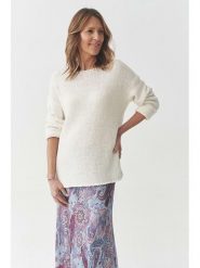 TATUUM Sweter "Alya" w kolorze kremowym rozmiar: XL. Brązowe swetry Tatuum, xl, bez wzorów, ze splotem, bez ramiączek. Za 183.59 zł.