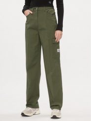 Calvin Klein Jeans Spodnie materiałowe J20J221297 Zielony Straight Fit. Zielone spodnie materiałowe Calvin Klein Jeans, m, bez wzorów, z bawełny. Za 249.99 zł.