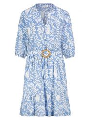 Sublevel Sukienka w kolorze błękitnym rozmiar: XL. Niebieskie sukienki Sublevel, na co dzień, xl, bez wzorów, z tkaniny, bez kołnierzyka, bez ramiączek, midi, proste. Za 82.99 zł.