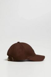 Czapka z daszkiem brązowa. Brązowe czapki MOODO, bez wzorów, z bawełny. Za 49.99 zł.