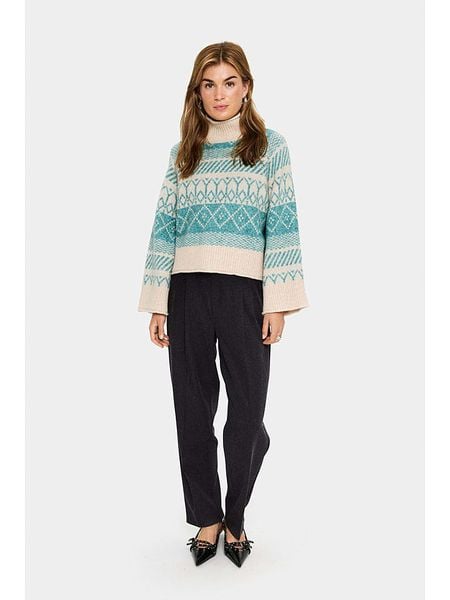 SAINT TROPEZ Sweter w kolorze beżowym rozmiar: M. Brązowe swetry Saint Tropez, m, bez wzorów, bez ramiączek. Za 119.95 zł.