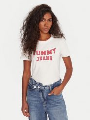 Tommy Jeans T-Shirt Varsity DW0DW21966 Biały Regular Fit. Białe t-shirty Tommy Jeans, m, bez wzorów, z bawełny, bez kołnierzyka, bez ramiączek. Za 199.99 zł.