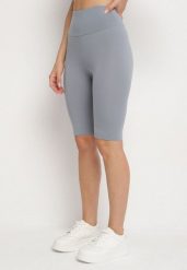 Jasnoniebieskie Casualowe Szorty Typu Kolarki Lidessa. Niebieskie szorty Born2be, bez wzorów, eleganckie. Za 19.99 zł.