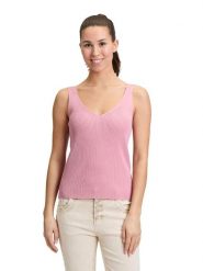 CARTOON Top w kolorze jasnoróżowym rozmiar: 44. Różowe topy Cartoon, bez wzorów, bez kołnierzyka, bez ramiączek. Za 48.16 zł.