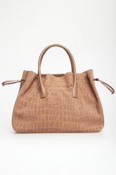 Torebka zamszowa shopper ELISABETTA FRANCHI. Torebki klasyczne Elisabetta Franchi, bez wzorów, z zamszu, zamszowe, bez dodatków. Za 3,789.00 zł.