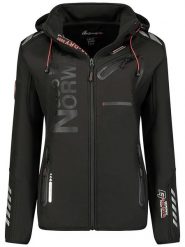 Geographical Norway Kurtka softshellowa "Reine" w kolorze czarnym rozmiar: M. Czarne kurtki sportowe Geographical Norway, m, bez wzorów, bez kaptura, outdoorowe. Za 226.45 zł.