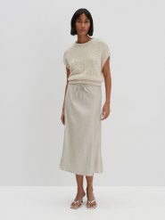 Someday Spódnica "Oflow" w kolorze kremowym rozmiar: 38. Brązowe spódnice someday., bez wzorów, maxi. Za 214.70 zł.