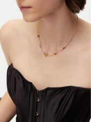 Guess Naszyjnik JUBN05 097JW Złoty. Żółte naszyjniki Guess, metalowe. Za 169.99 zł.
