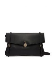 Patrizia Pepe Torebka 8B0331/L162 Czarny. Czarne listonoszki Patrizia Pepe, bez wzorów, ze skóry, bez dodatków. Za 1,619.00 zł.