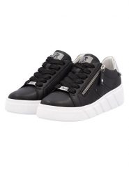 Rieker Skórzane sneakersy w kolorze czarnym rozmiar: 43. Czarne trampki Rieker, bez wzorów, ze skóry, bez zapięcia. Za 154.07 zł.