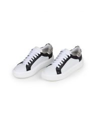 Anna Morellini Skórzane sneakersy "Antilina" w kolorze biało-czarnym rozmiar: 39. Białe trampki Anna Morellini, bez wzorów, bez zapięcia. Za 361.02 zł.