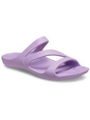 Crocs Klapki "Kadee II" w kolorze fioletowym rozmiar: 36/37. Różowe klapki Crocs, bez wzorów, z otwartym noskiem, bez obcasa. Za 114.17 zł.