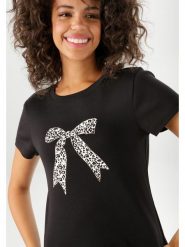 Aniston Koszulka w kolorze czarnym rozmiar: 42. Czarne bluzki Aniston, bez wzorów, z bawełny, bez kołnierzyka, bez ramiączek. Za 26.25 zł.