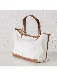 Boltze Torebka "Travel" w kolorze białym - 50 x 27 x 23 cm rozmiar: onesize. Białe torby na ramię Boltze, bez wzorów, z bawełny, na ramię, bez dodatków. Za 105.38 zł.