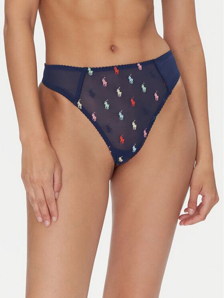 Polo Ralph Lauren Stringi 4P0177 Granatowy. Niebieskie stringi Polo Ralph Lauren, bez wzorów, z syntetyku. Za 119.99 zł.