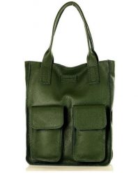 Torebka damska zielona MARCO MAZZINI s131c. Zielone shopper bez wzorów, z jeansu, biznesowe, na ramię, duże, bez dodatków. Za 322.05 zł.