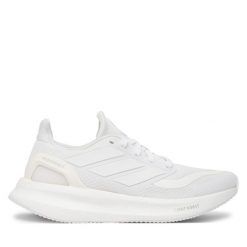Buty do biegania adidas. Białe obuwie sportowe Adidas, bez zapięcia, do biegania. Za 369.99 zł.