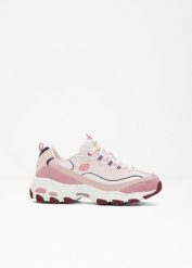 Sneakersy chunky Skechers. Czerwone obuwie sportowe bonprix, bez zapięcia. Za 329.99 zł.