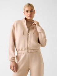 Guess Bluza 169845 Beżowy Classic Fit. Brązowe bluzy sportowe Guess, xxs, z aplikacjami, bez kaptura. Za 395.00 zł.