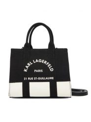 KARL LAGERFELD Torebka A3W50027 Czarny. Czarne torebki klasyczne KARL LAGERFELD, bez wzorów, z materiału, bez dodatków. Za 429.99 zł.