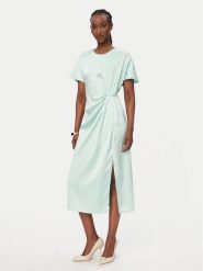 Rinascimento Sukienka koktajlowa CFC0127457003 Zielony Regular Fit. Zielone sukienki Rinascimento, m, bez wzorów, z syntetyku, wizytowe, bez kołnierzyka, bez ramiączek. Za 449.99 zł.