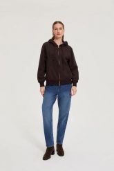 Bluza z kapturem brązowa. Brązowe bluzy MOODO, l, bez wzorów, z bawełny, z kapturem. Za 139.99 zł.
