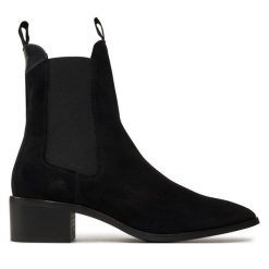 Botki Gant. Czarne botki GANT, bez wzorów, bez obcasa, na słupku, bez zapięcia. Za 569.99 zł.