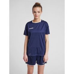 Hummel KOSZULKA DAMSKA T-shirt hmlAUTHENTIC POLY JERSEY WOMAN. Niebieskie t-shirty Hummel, s, bez wzorów, z jersey, bez kołnierzyka, bez ramiączek. Za 85.00 zł.