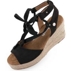 Sandały damskie Refresh koturn 9 cm, czarne, 38. Czarne sandały LUNA SANDALS, bez wzorów, boho, bez obcasa, na koturnie, bez zapięcia. Za 180.99 zł.