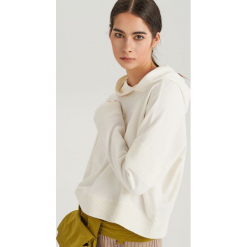 Bluza o ozdobnymi panelami na rękawach ReDesign - Kremowy. Bluzy sportowe Reserved. Za 79.99 zł.