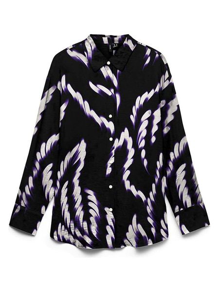Vero Moda Koszula w kolorze czarno-biało-fioletowym rozmiar: XL. Czarne koszule Vero Moda, xl, bez wzorów, bez kołnierzyka, bez ramiączek. Za 124.95 zł.