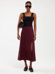 Spódnica damska midi z wiskozy w serduszka czarna Deluni 906. Czarne spódnice Big Star, na co dzień, l, bez wzorów, z koronki, eleganckie, midi. W wyprzedaży za 139.99 zł.