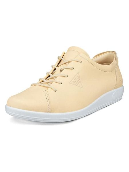 Ecco Skórzane sneakersy "Soft 2.0" w kolorze żółtym rozmiar: 36. Żółte trampki ecco, bez wzorów, bez zapięcia. Za 264.95 zł.