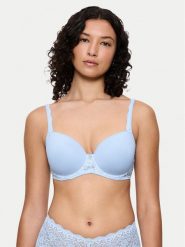 Triumph Biustonosz z fiszbiną Amourette 10214770 Błękitny. Niebieskie biustonosze Triumph, bez wzorów, z syntetyku. Za 239.99 zł.