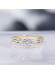 CARATELLI Złoty pierścionek "La Promise" z diamentami rozmiar: 56. Żółte pierścionki CARATELLI, z diamentem, złote. Za 1,383.71 zł.