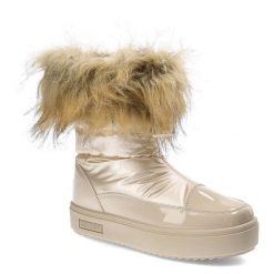 Beżowe Śniegowce Big Star Damskie Zimowe Buty. Brązowe trapery i śniegowce Big Star, ze skóry ekologicznej. Za 149.00 zł.