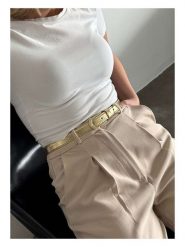 Lucky Bees Pasek w kolorze złotym - dł. 100 cm rozmiar: onesize. Żółte paski Lucky Bees, bez wzorów, z materiału. Za 43.95 zł.