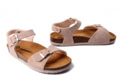 DR. BRINKMANN 710211-08 beige, sandały damskie. Brązowe sandały Dr. Brinkmann, bez wzorów, bez obcasa, bez zapięcia. Za 219.90 zł.