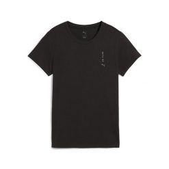 Damska koszulka do biegania z grafiką klubową PUMA Black. Czarne bluzki Puma, l, bez wzorów, sportowe, bez kołnierzyka, bez ramiączek. W wyprzedaży za 119.00 zł.