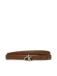 Calvin Klein Pasek Damski Ck Thin Belt 1.5cm Pebble K60K612858 Brązowy. Brązowe paski Calvin Klein, bez wzorów, ze skóry. Za 159.99 zł.
