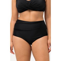 Damski Dół od bikini drapowanie wysoki stan. Czarne bielizna sportowa Ulla Popken, plus size, bez wzorów, z elastanu. Za 123.99 zł.