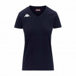 Damski jersey Kappa Brizza. Niebieskie koszulki sportowe Kappa, bez wzorów, z dżerseju, bez ramiączek, do piłki nożnej. Za 169.00 zł.