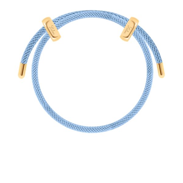Bransoletka Liana, pozłacana w kolorze jasnoniebieskim. Niebieskie bransoletki Lilou, pozłacane. Za 139.00 zł.
