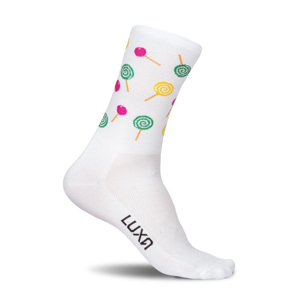 Skarpety Rowerowe Luxa Lizaki. Białe skarpety LUXA, bez wzorów, z elastanu. Za 69.00 zł.