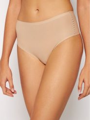 Chantelle Figi Brazylijskie z wysokim stanem Soft Stretch C10690 Beżowy. Brązowe figi Chantelle, bez wzorów, z syntetyku. Za 59.99 zł.