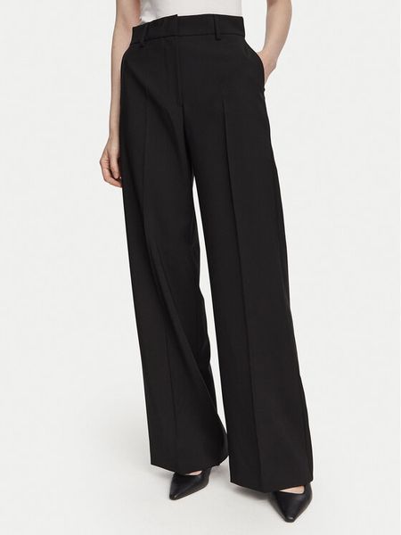 Weekend Max Mara Spodnie materiałowe Visivo 2625136061 Czarny Regular Fit. Czarne spodnie materiałowe Weekend Max Mara, bez wzorów, z materiału. Za 969.99 zł.