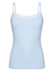 Triumph Top Feel Of Modal 10221654 Błękitny Slim Fit. Niebieskie koszule nocne Triumph, xl, bez wzorów, bez ramiączek. Za 79.99 zł.