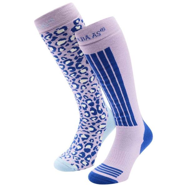 Skarpety narciarskie - Damskie - 2 pary - Fioletowe. Fioletowe skarpety POEDERBAAS, bez wzorów, z elastanu. Za 177.72 zł.