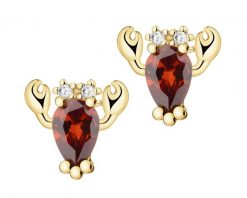 Kolczyki srebrne z cyrkoniami - homar. Szare kolczyki Apart, z cyrkonią, pozłacane. Za 149.00 zł.